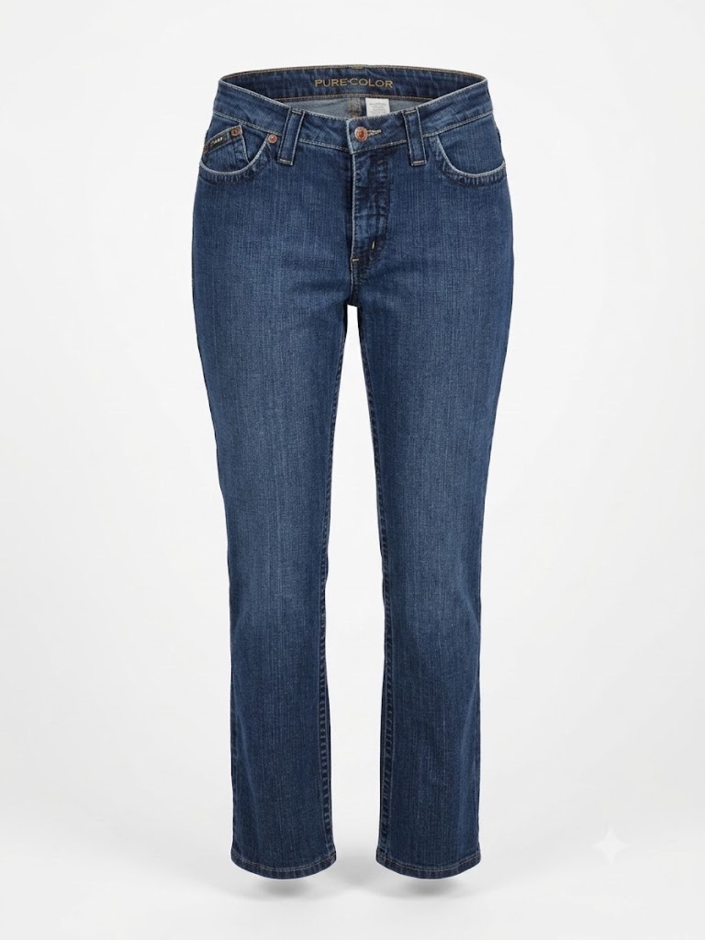 Pure Denim Pure Color Blue Whisker Wash Straight Leg Jeans Size 31